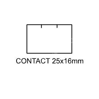 Etikety Contact 25x16mm bílé obdélníkové