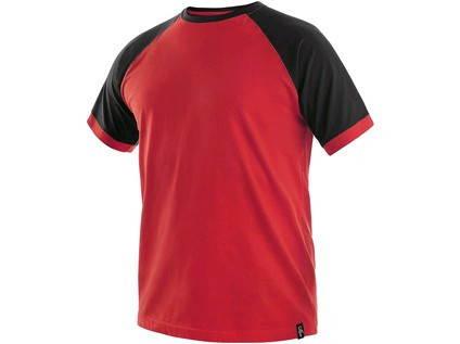 Tričko s krátkým rukávem OLIVER, červeno-černé, vel.