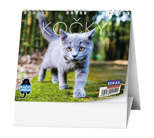 Kalendář stolní týdenní Kočky BSL9