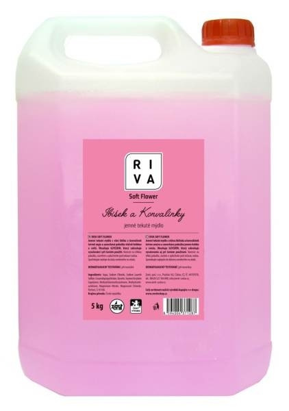 Mýdlo tekuté Riva Soft ibišek a konvalinky růžové 5L
