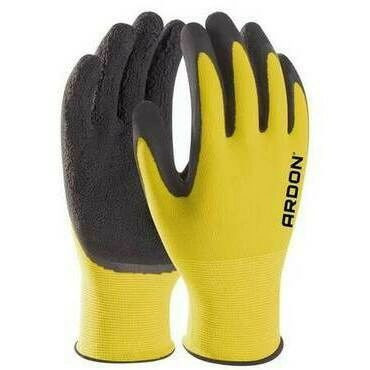 Máčené rukavice ARDON®PETRAX 10/XL - s prodejní etiketou - žluté | A8007/10